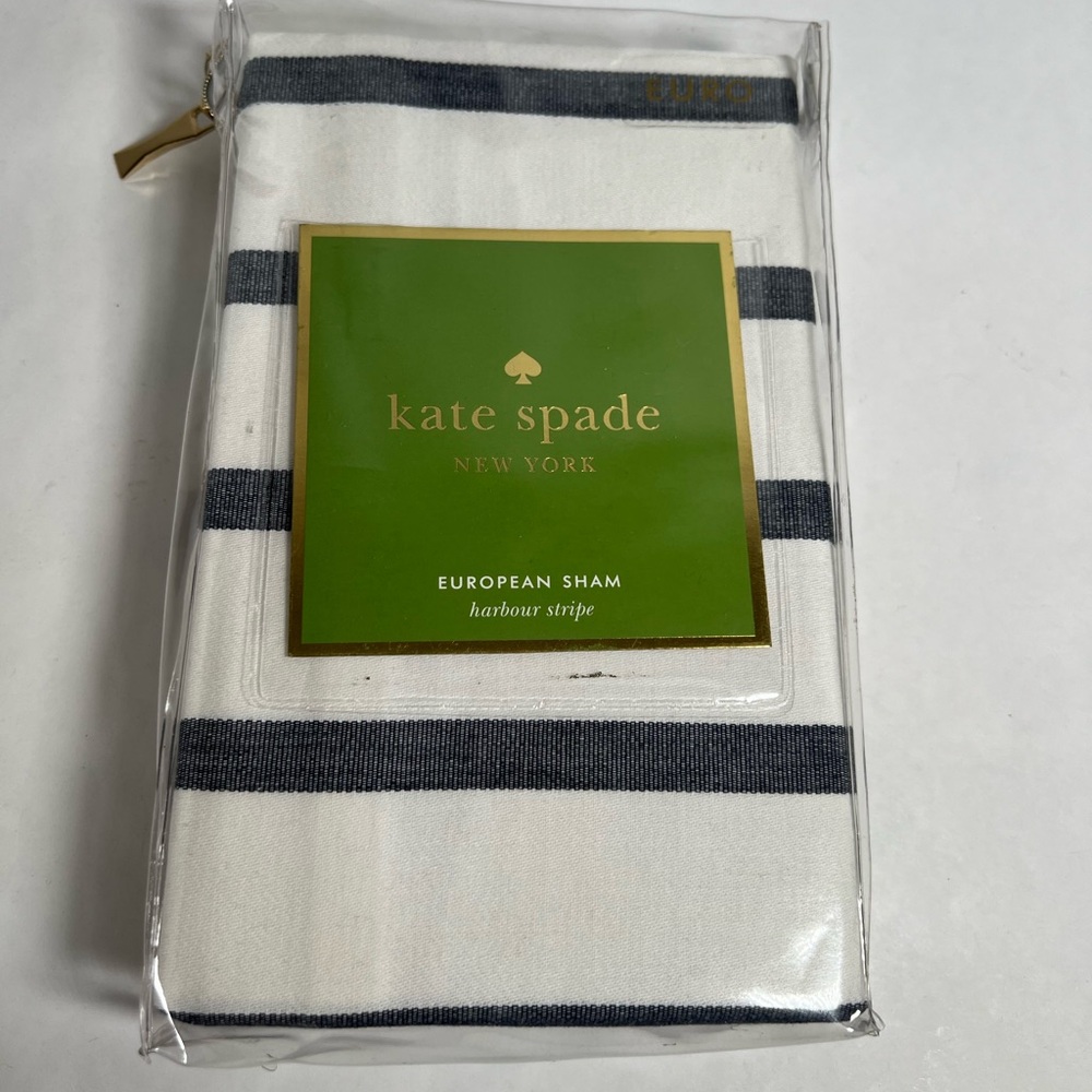 Kate Spade White and blue European Sham Harbour stripe‎ new